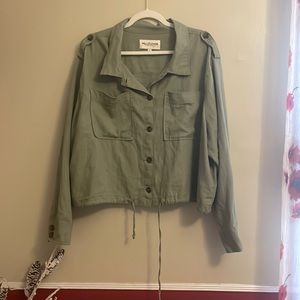 Wallflower green shirt jacket 2X